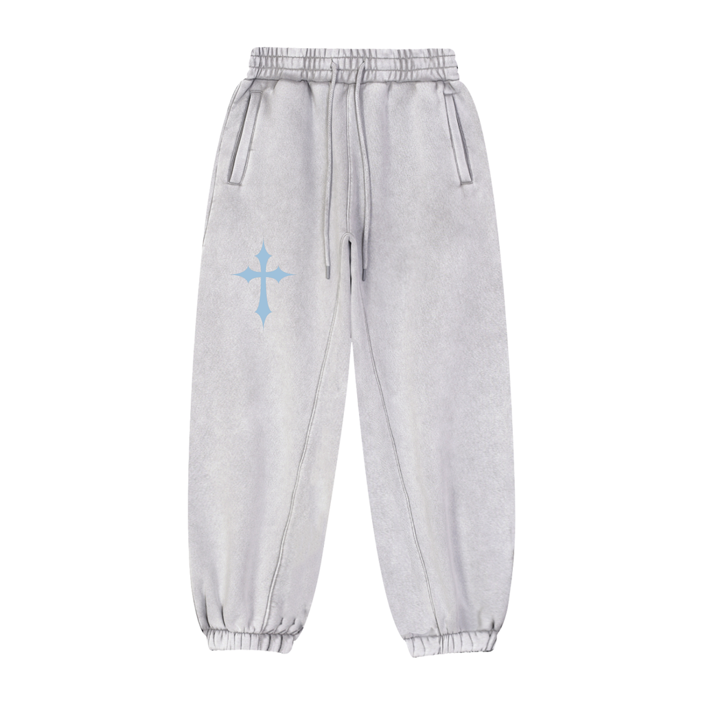 MINIMALIST CROSS SNOW WASH FLEECE JOGGER SWEATPANTS