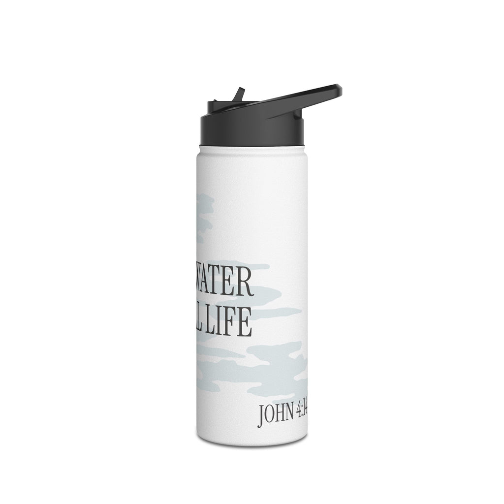 LIVING WATER STAINLESS STEEL WATER BOTTLE