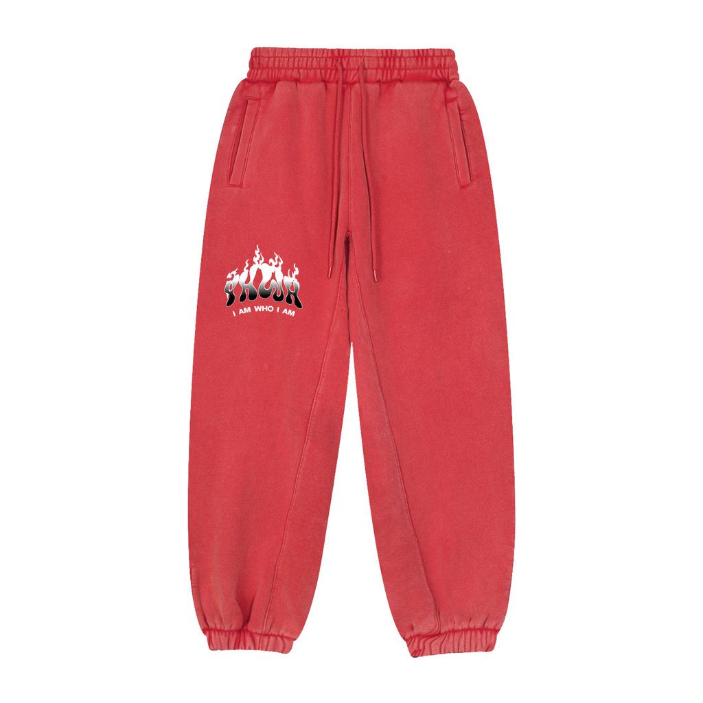 YHWH SNOW WASH FLEECE JOGGER SWEATPANTS