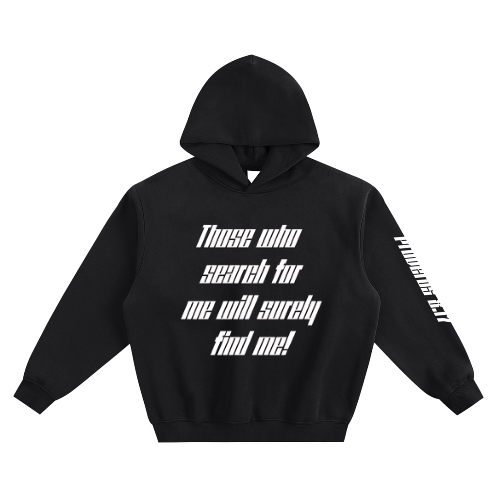 WORD SEARCH BOXY HOODIE