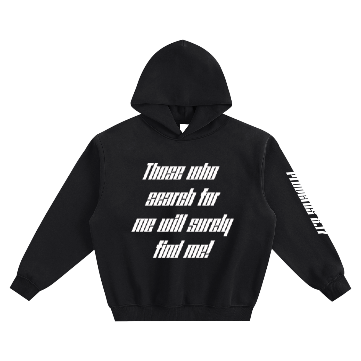 WORD SEARCH BOXY HOODIE