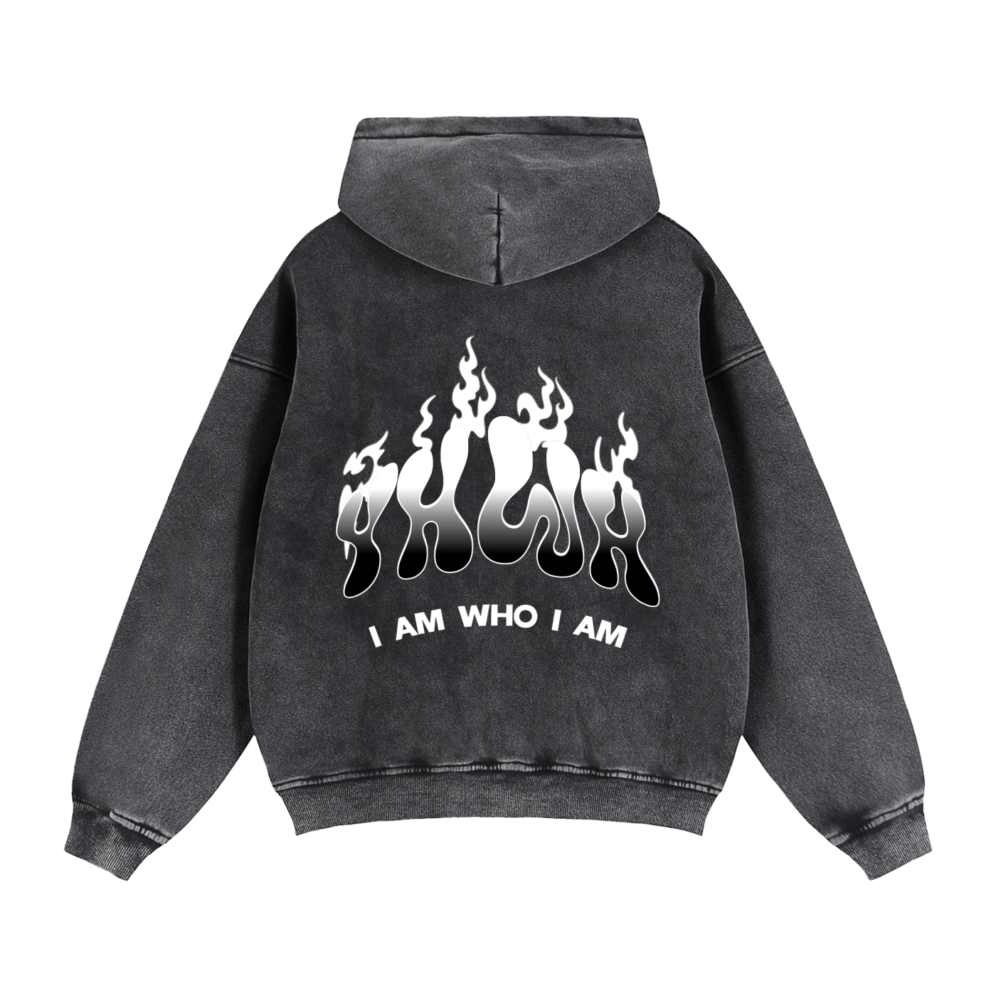 YHWH SNOW WASH ZIP FLEECE HOODIE