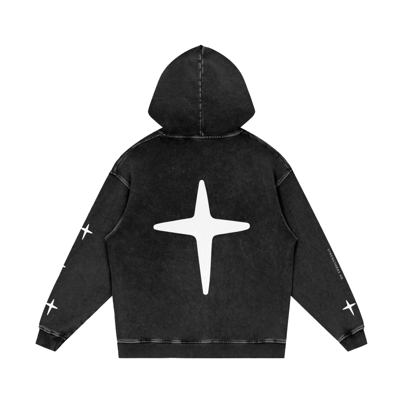 BIBLE VERSE SNOW WASHED LOOSE COTTON HOODIE