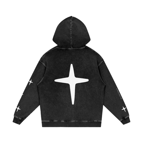 BIBLE VERSE SNOW WASHED LOOSE COTTON HOODIE