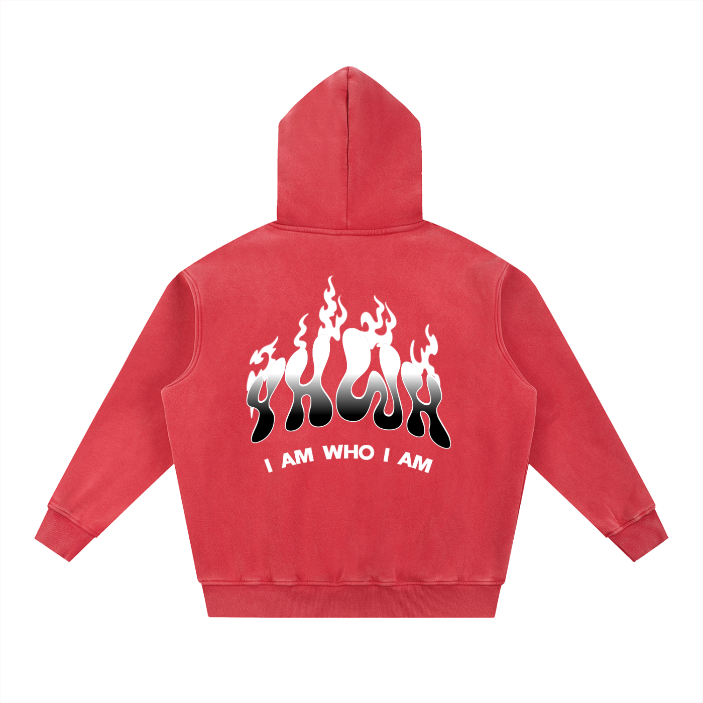YHWH SNOW WASH FLEECE OVERSIZE HOODIE